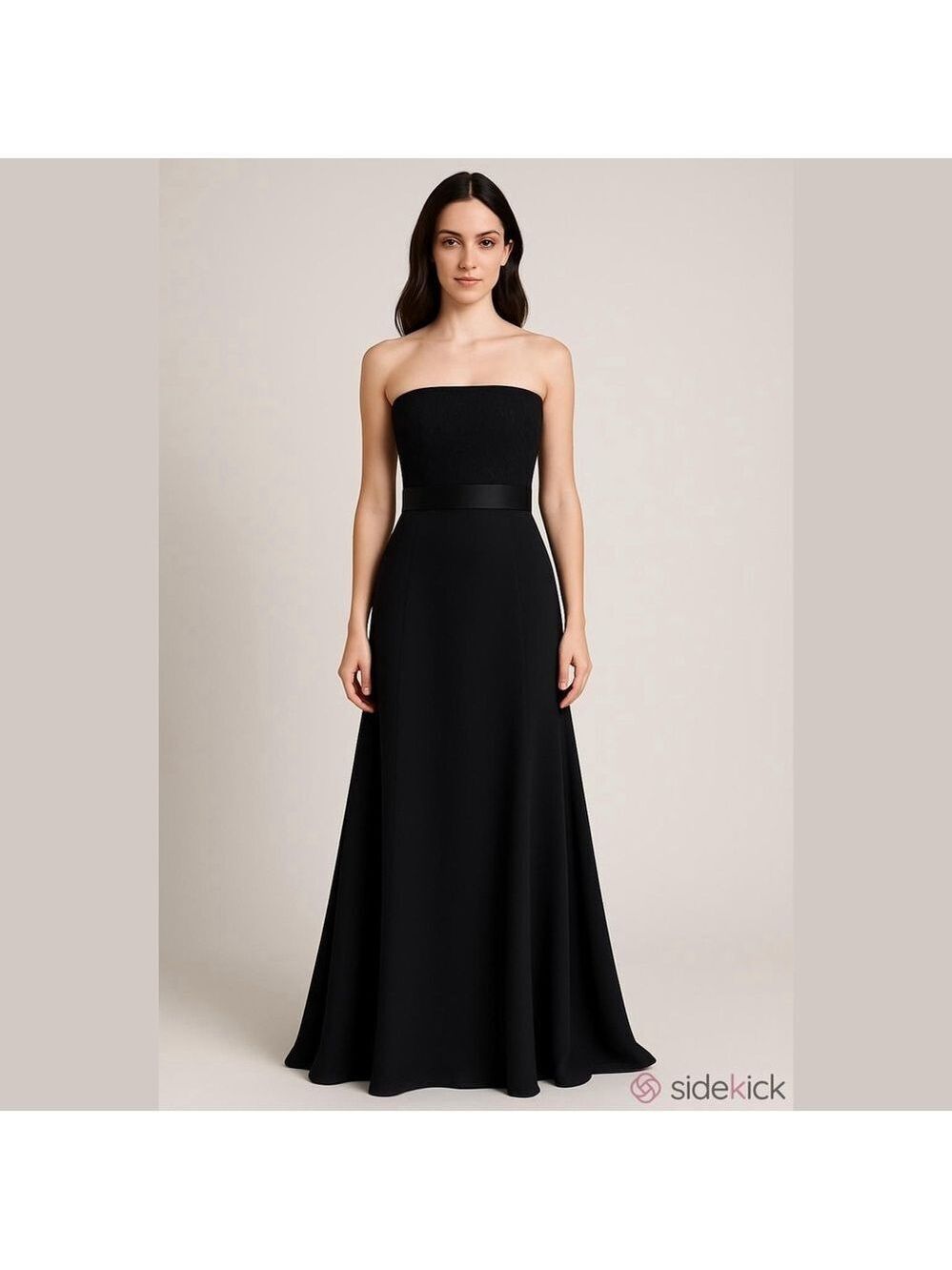 Nicole Miller Black Strapless Evening Gown Dress Size 0 Nwt
